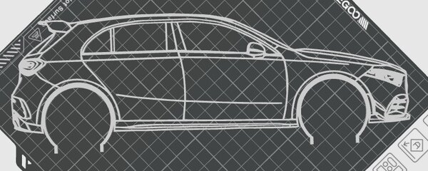 Mercedes A-osztály faldekoráció
