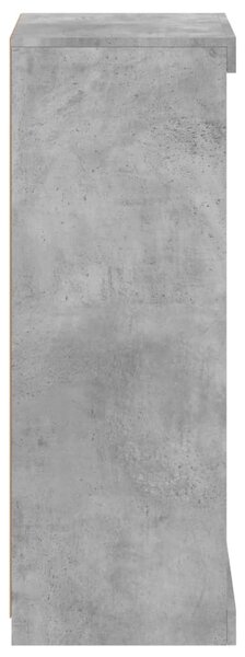 Betonszürke tálalószekrény LED-világítással 41 x 37 x 100 cm