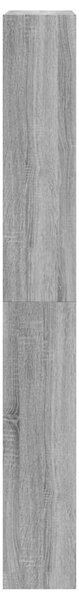 Szürke sonoma cipőszekrény 4 kihajtható fiókkal 80x21x163,5 cm
