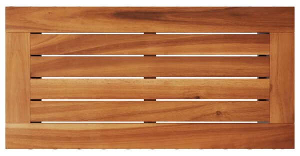 Fekete polyrattan kerti kisasztal falappal 58 x 27,5 x 55 cm