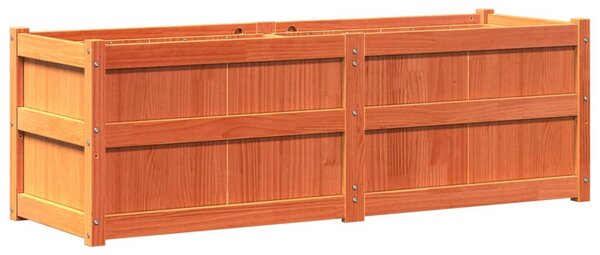 Viaszbarna tömör fenyőfa kerti virágláda 150 x 50 x 50 cm