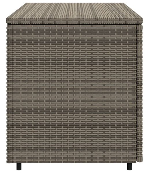 Szürke polyrattan kerti tárolószekrény 110 x 55 x 60,5 cm