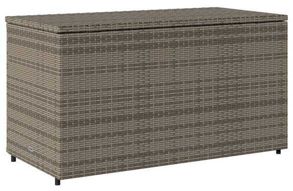 Szürke polyrattan kerti tárolószekrény 110 x 55 x 60,5 cm