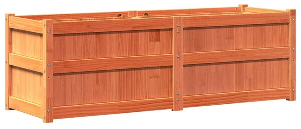 Viaszbarna tömör fenyőfa kerti virágláda 150 x 50 x 50 cm