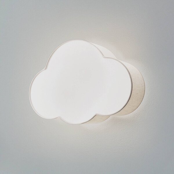 TK Lighting Cloud fali világítás, bézs, 43 cm széles, textil, felhő, E27, dimmelhető, Krém / borostyánsárga, Gyermekszoba, Textil / szövet / selyem, Fiatalos életstílus