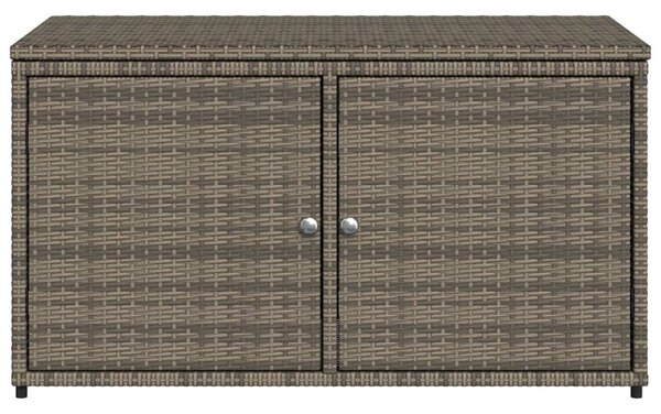 Szürke polyrattan kerti tárolószekrény 110 x 55 x 60,5 cm