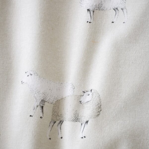 Bézs egyszemélyes flanel ágyneműhuzat 135x200 cm Sheep – Catherine Lansfield