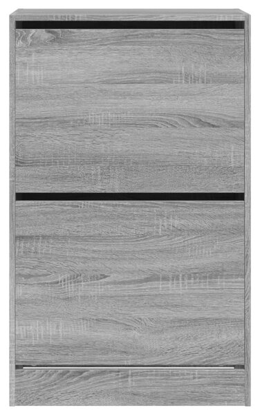 Szürke sonoma színű szerelt fa cipőszekrény 60 x 34 x 96,5 cm