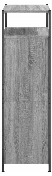 Szürke sonoma színű szerelt fa cipősszekrény 75x34x112 cm