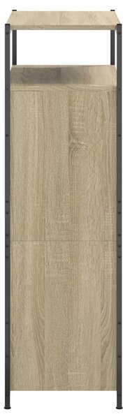 Sonoma tölgy színű szerelt fa cipőszekrény 75x34x112 cm