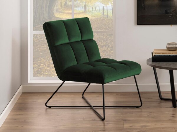 Fotel Norsica 370, Kárpit, 90x62x86cm, Zöld, Fekete