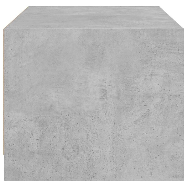 Betonszürke dohányzóasztal üvegajtókkal 68x50x42 cm
