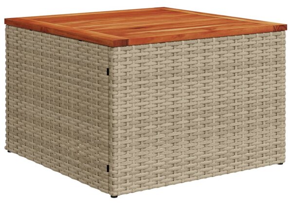 9 részes vegyes bézs polyrattan kerti ülőgarnitúra párnákkal