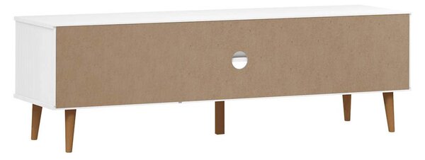 MOLDE fehér tömör fenyőfa TV-szekrény 158 x 40 x 49 cm