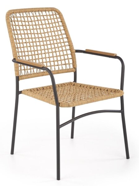 Baltar étkezőszék, rattan / fekete