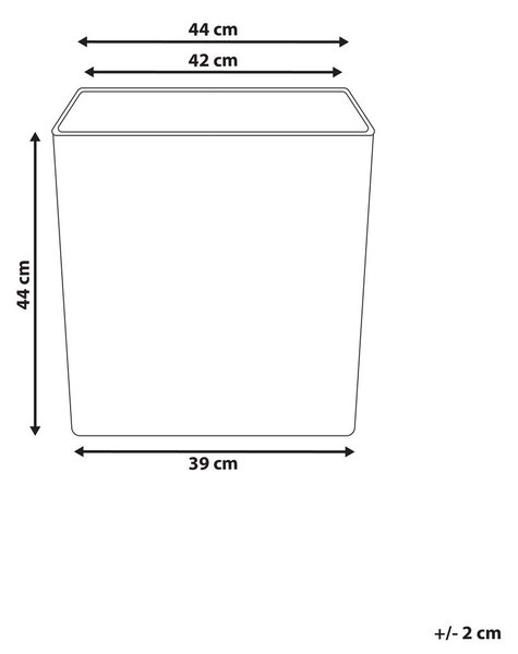 Virágcserép THALASSA 44 cm Világosbézs