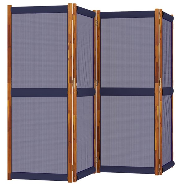 Sötétkék 4 paneles térelválasztó 280 x 180 cm