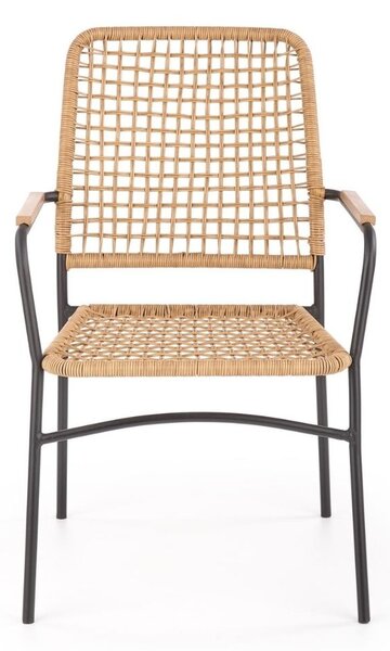 Baltar étkezőszék, rattan / fekete