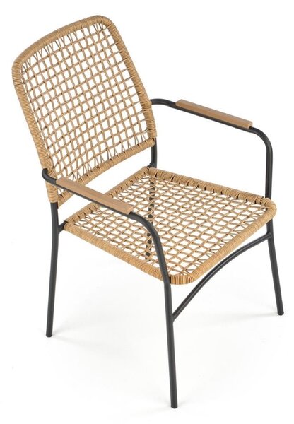 Baltar étkezőszék, rattan / fekete