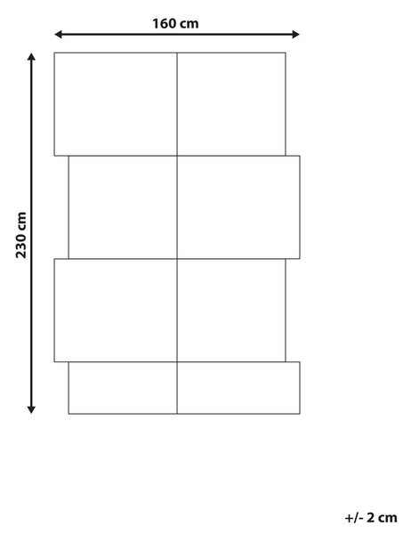 Szőnyeg SANGLI Bézs 160 x 230 cm Juta zsákvászon