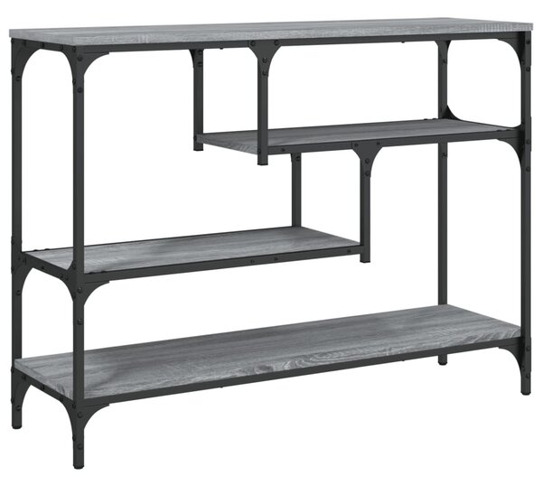 Szürke sonoma szerelt fa tálalóasztal 100x30x75 cm