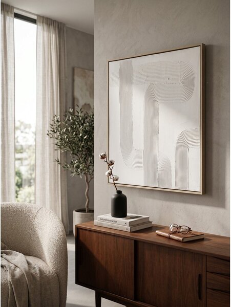Kézzel festett keretezett-vászon kép 83x83 cm Texture – Bizzotto