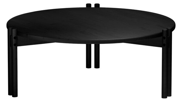 Fekete borovi fenyő kerek dohányzóasztal ø 80 cm Sticks – Karup Design