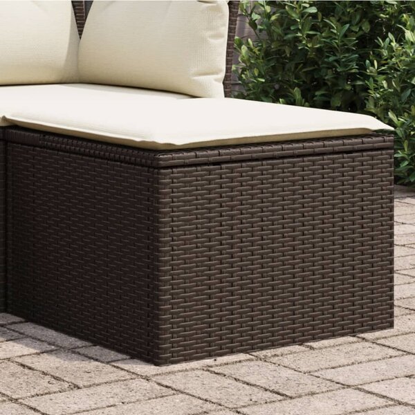 Barna polyrattan kerti szék párnával 55 x 55 x 37 cm
