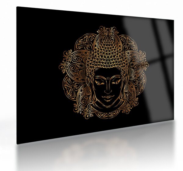 Arany Buddha képe (üvegen) (70x50 cm)