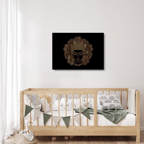 Arany Buddha képe (üvegen) (70x50 cm)
