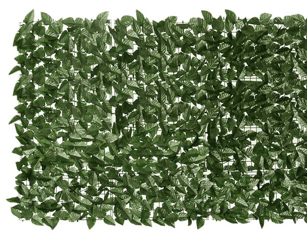 Sötétzöld leveles erkélyparaván 200 x 100 cm