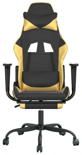VidaXL Gamer Szék - Masszázs Funkció - Fekete-Arany