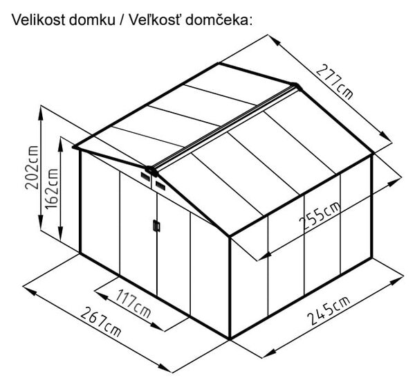 Kerti ház Archer D – Rojaplast