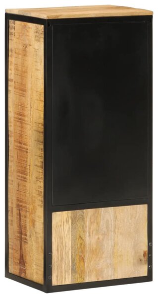 Tömör mangófa és vas fürdőszobai szekrény 40 x 27 x 90 cm
