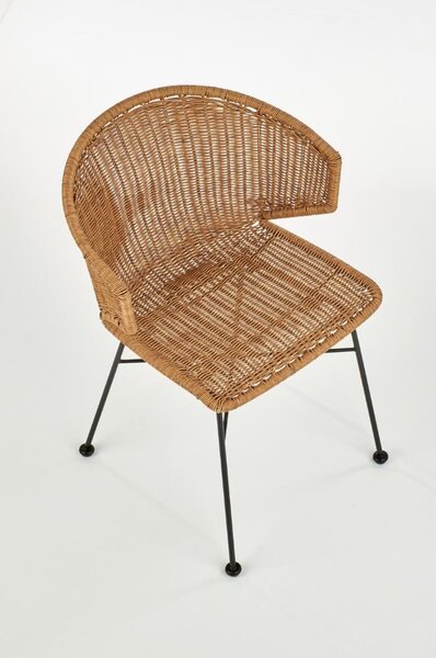 Besant étkezőszék, rattan / fekete