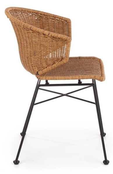 Besant étkezőszék, rattan / fekete