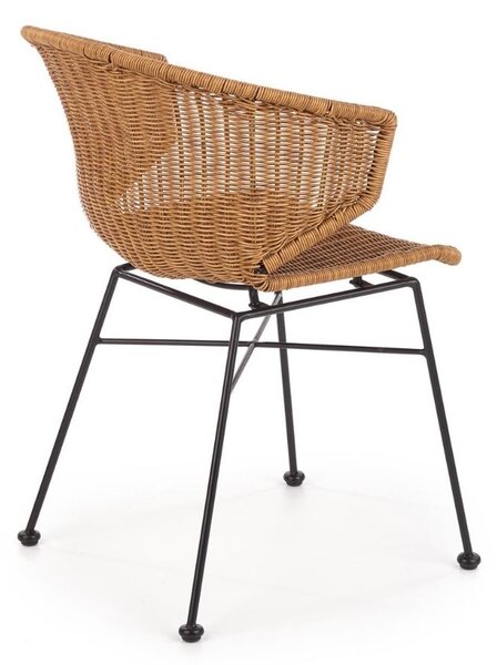 Besant étkezőszék, rattan / fekete