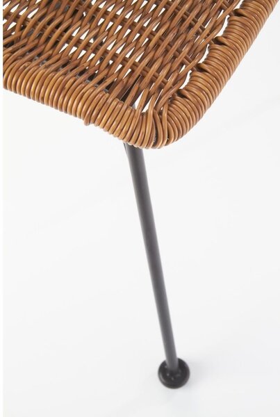Besant étkezőszék, rattan / fekete