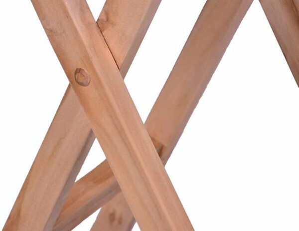DIVERO összecsukható kerti asztalka tíkfából - Ø 60 cm