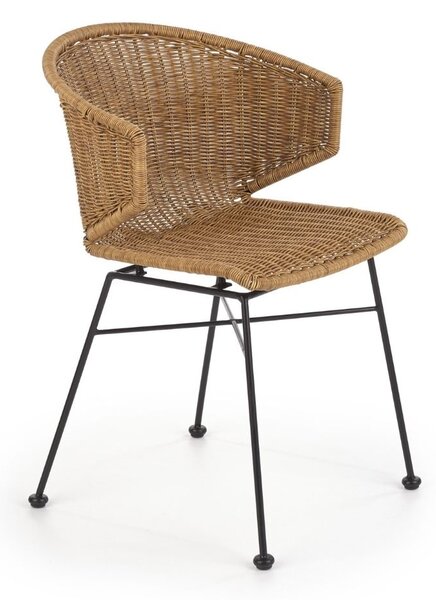 Besant étkezőszék, rattan / fekete