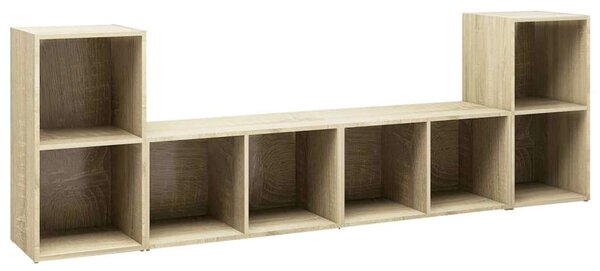 VidaXL TV-szekrény szett - Sonoma tölgy - 4 db - 72x35x36,5cm
