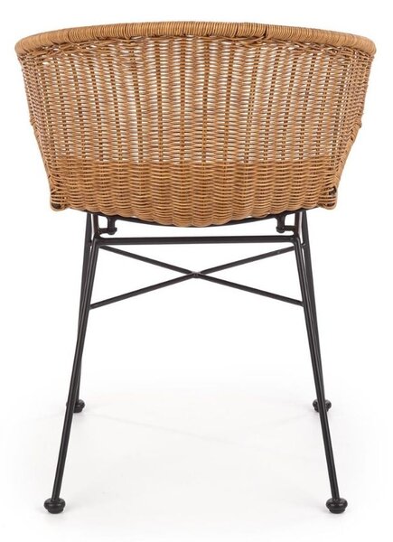 Besant étkezőszék, rattan / fekete