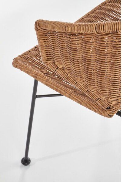 Besant étkezőszék, rattan / fekete