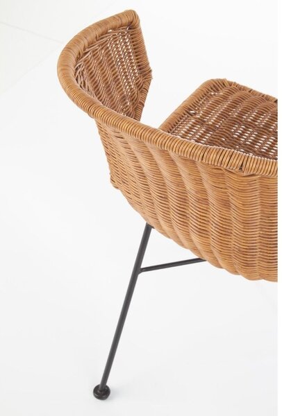 Besant étkezőszék, rattan / fekete