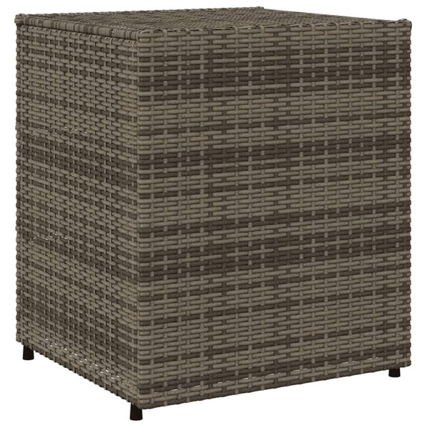 Szürke polyrattan kerti tárolószekrény 55 x 59 x 69 cm