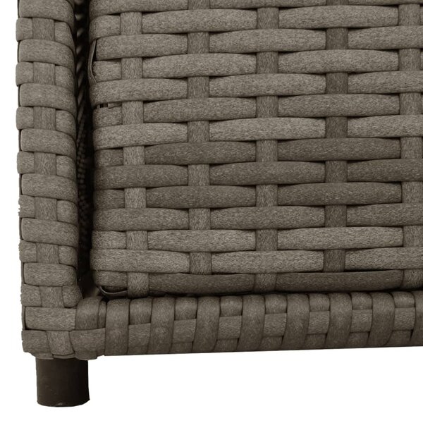 Szürke polyrattan kerti tárolószekrény 55 x 59 x 69 cm