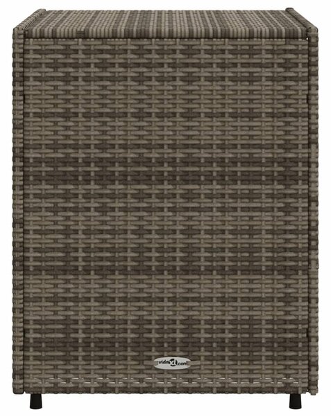 Szürke polyrattan kerti tárolószekrény 55 x 59 x 69 cm