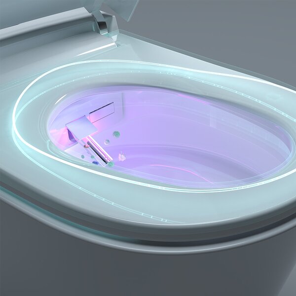 Mereo, Mereo WC beépített elektronikus bidével, RIMLESS, 592x380x430 cm, kerámia, ülőkével, MER-VSD110S2
