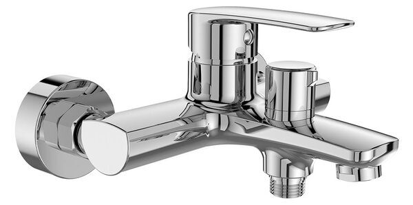 Mereo, Mereo Kádcsaptelep fali kivitelben, Pego, 150 mm, kerámia váltóval, tartozékok nélkül, króm, MER-CB90104P