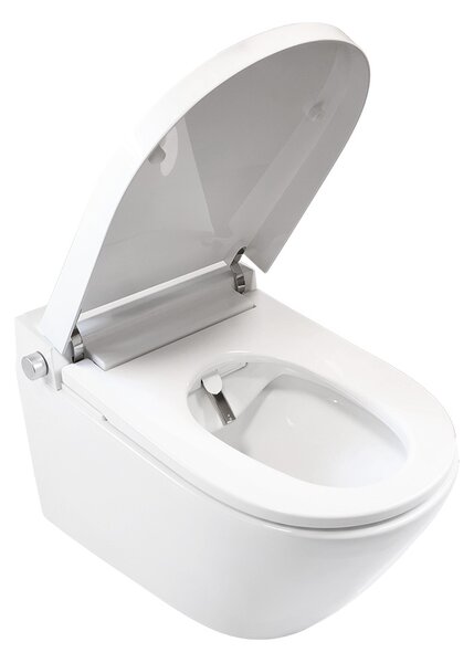 Mereo, Mereo WC beépített elektronikus bidével, RIMLESS, 592x380x430 cm, kerámia, ülőkével, MER-VSD110S2